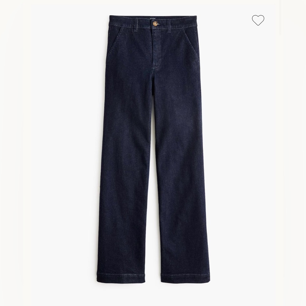 J.Crew Dark Wash High-rise Trouser Jean in Size 30